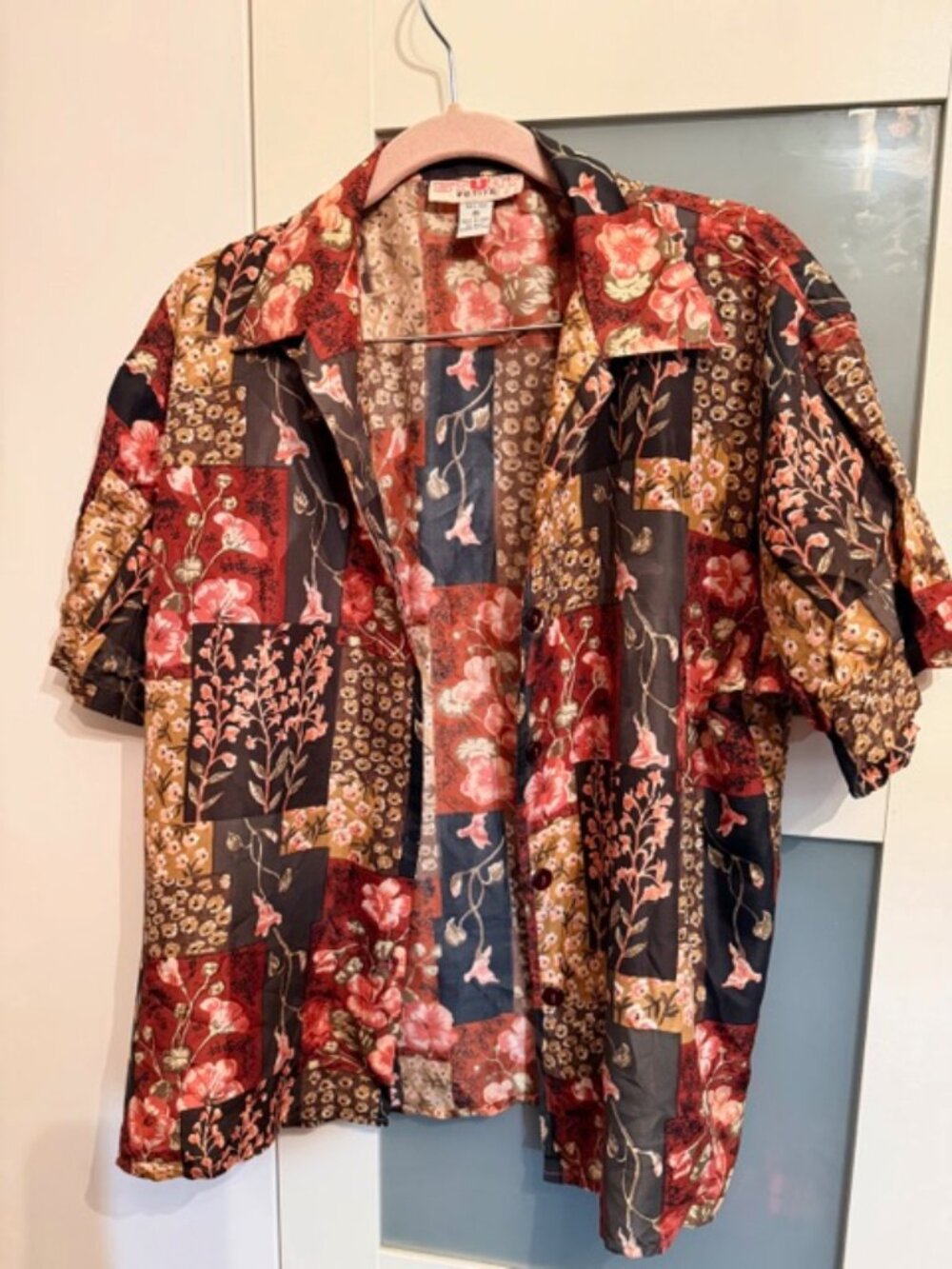 Silk blouse, multicolor, size M